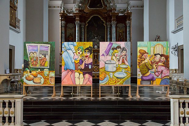 Abendessen Laurentiusbasilika