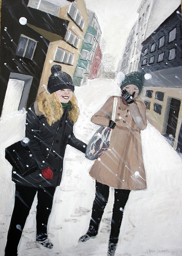 Freundinnen im Schnee