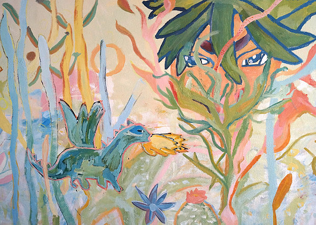 Wandmalerei Drache IM ZAUBERWALD